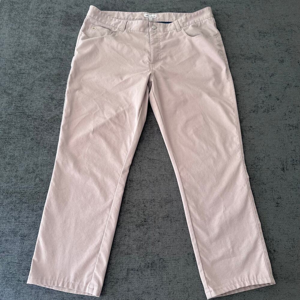 Peter Millar Crown Sport Mens 38x30 Performance Golf Pants 5 Pocket Light Pink